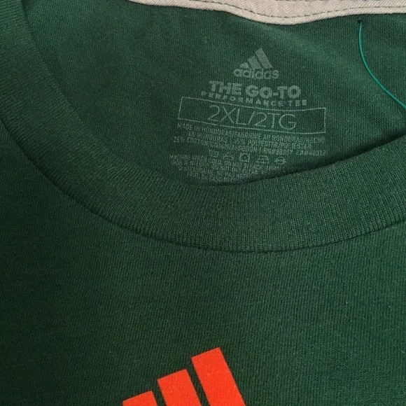 Adidas MIAMI PERFORMANCE SPORT T SHIRT SIZE 2 XL - Picture 2 of 3